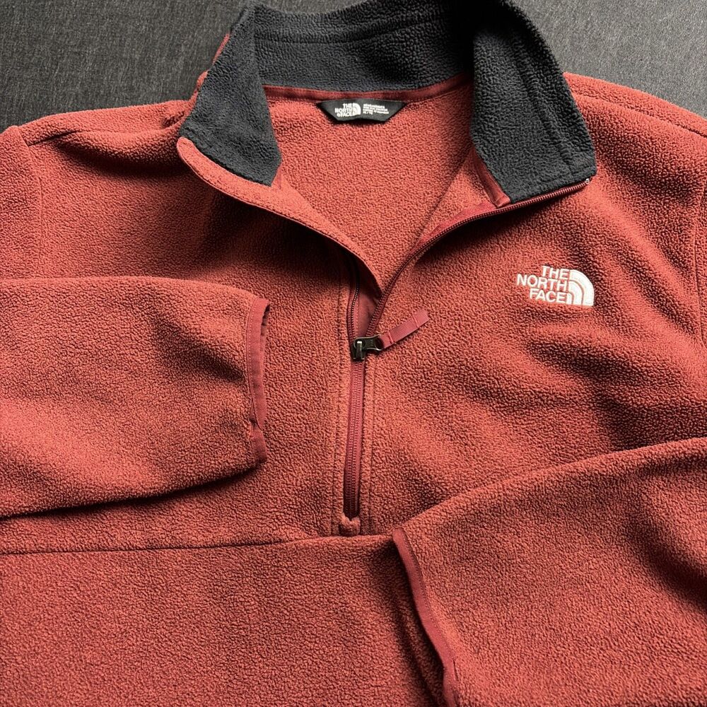 The North Face Glacier Fleece 1/2 Zip Pullover Sz XL Mens Red Brick snow golf